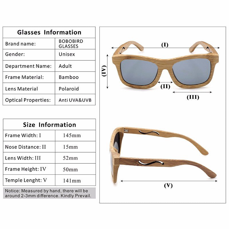 100% Natural Bamboo Wooden Sunglasses Handmade Polarized Mirror Coating Lenses Eyewear With Gift Box-20