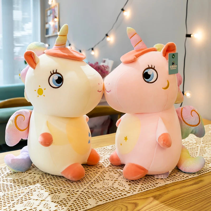 Kawaii Giant Star Rainbow Unicorn Plush Toy Soft Stuffed Unicorn Toy Animal Horse Toys For Children Girl Pillow Birthday Gifts