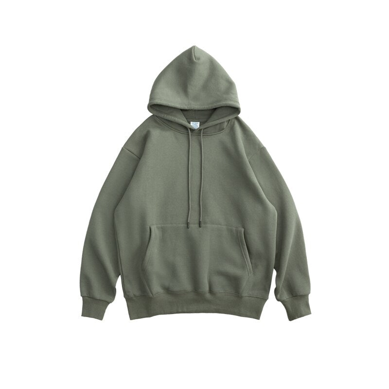 INFLATION Thick & Warm Solid Color Fleece Hoodies