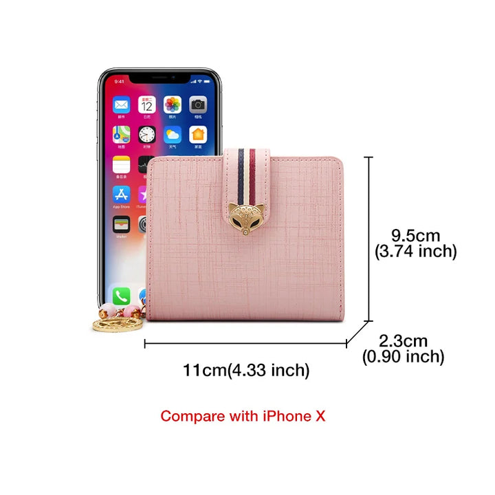 FOXER Valentine's Day Gift Women Luxury Short Wallet Split Leather Coin Purse Lady Money Bags Fashion Female Card Holder ID Case