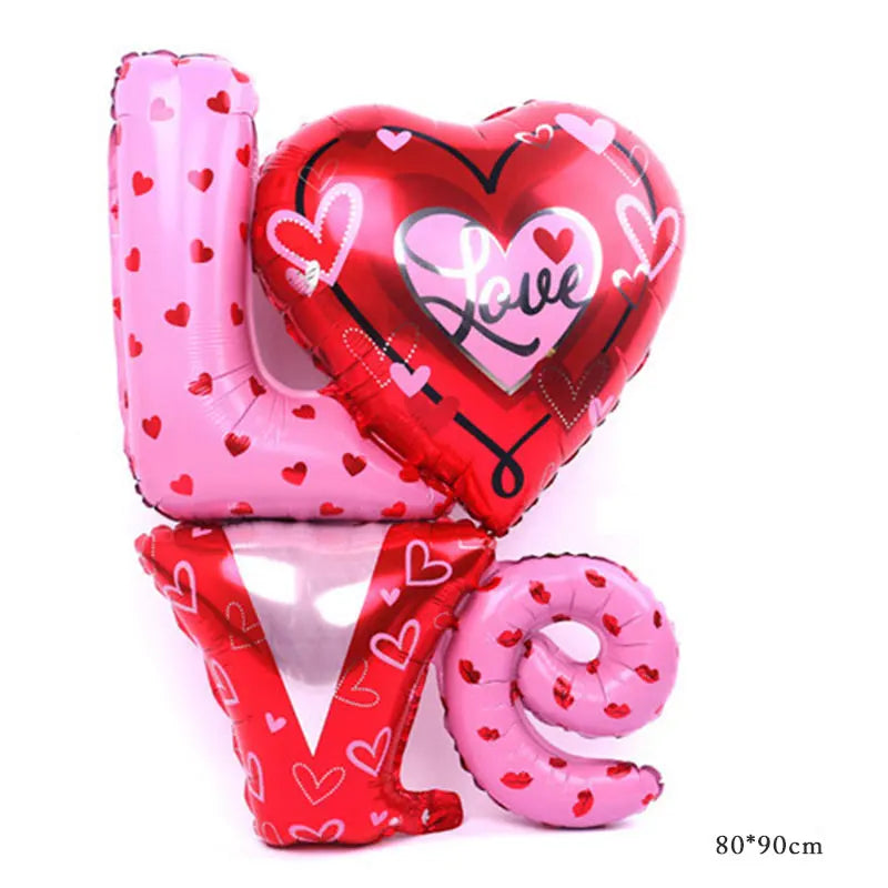 HOT! Love Letter, Teddy & Kisses Foil Valentine Balloons (1PC)