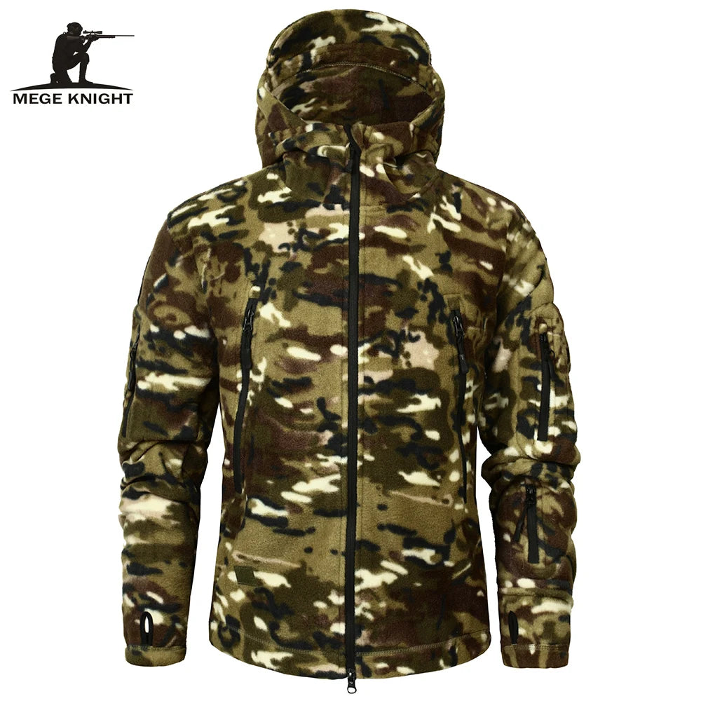 Mege Brand Autumn Winter Military Fleece Camouflage Tactical Men's Clothing Polar Warm Multicam Army Men Coat Outwear Hoodie