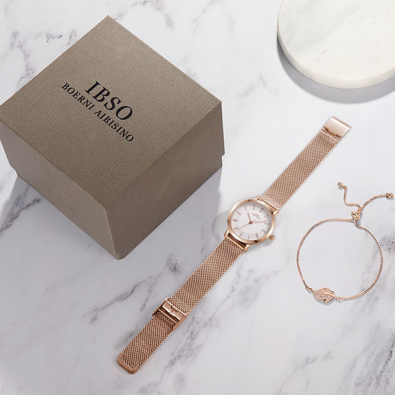 Luxury Bracelet Watches Set For Women Fashion Geometric Bangle Quartz Clock Ladies Wrist Watch women gift