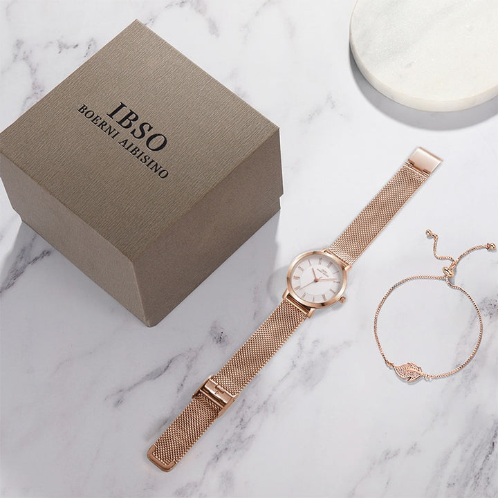 Luxury Bracelet Watches Set For Women Fashion Geometric Bangle Quartz Clock Ladies Wrist Watch women gift