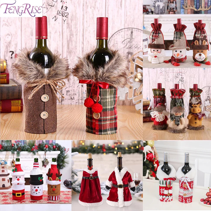 FENGRISE Holiday Wine Bottle Covers