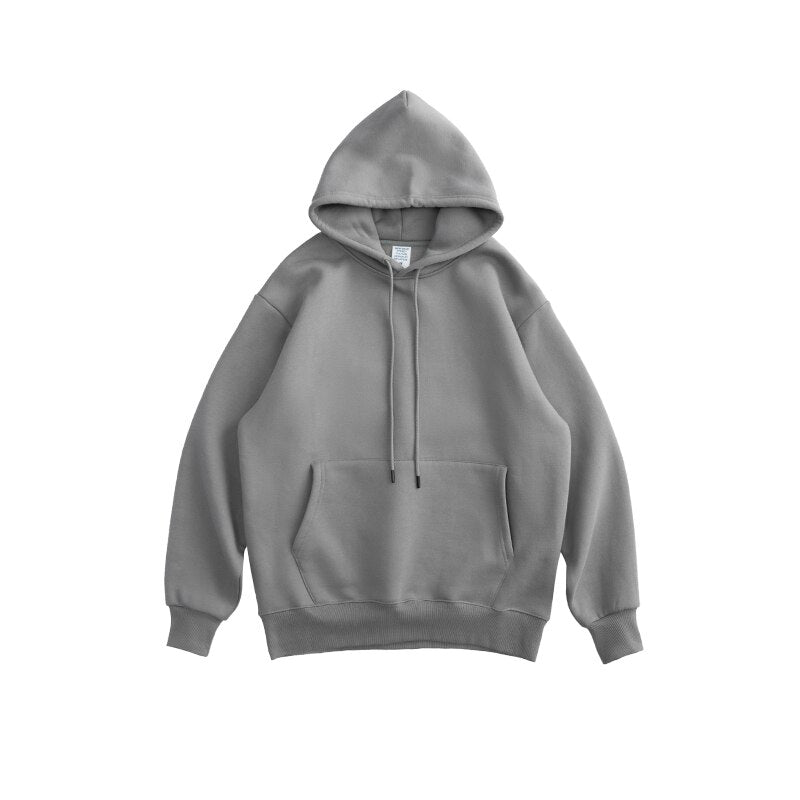 INFLATION Thick & Warm Solid Color Fleece Hoodies