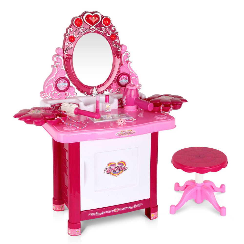 Keezi 30 Piece Kids Dressing Table Set - Pink-0