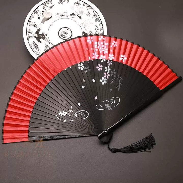 HANFU Traditional Double-Sided Folding Dancing Fan