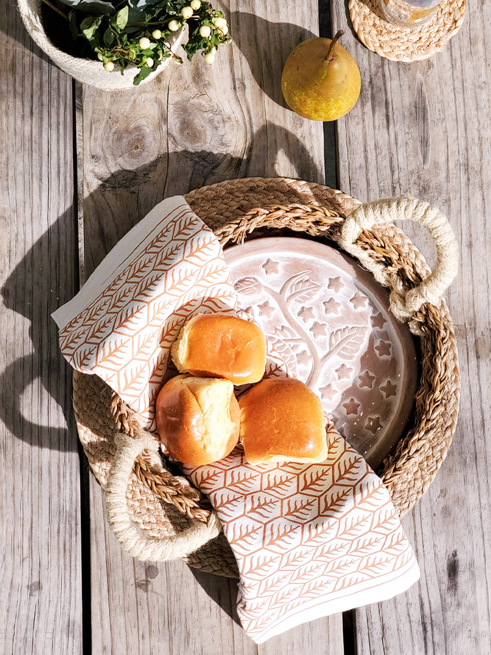 Bread Warmer & Basket Gift Set with Tea Towel - Owl Round-1