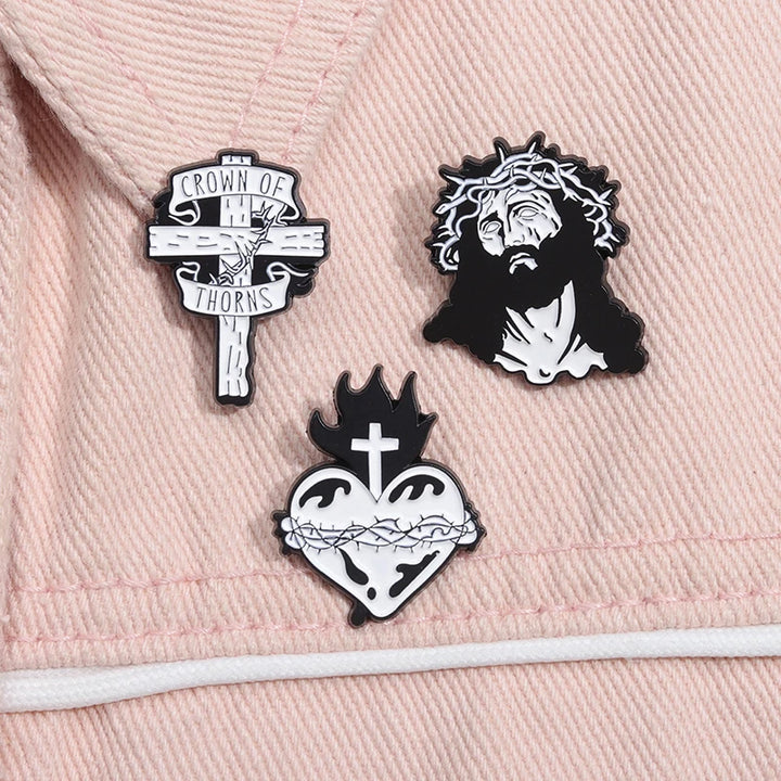 Jesus Crown Easter Enamel Pin Thorns Of Religious Beliefs Thorny Crown Brooches Lapel Backpack Badge Christianity Jewelry Gift