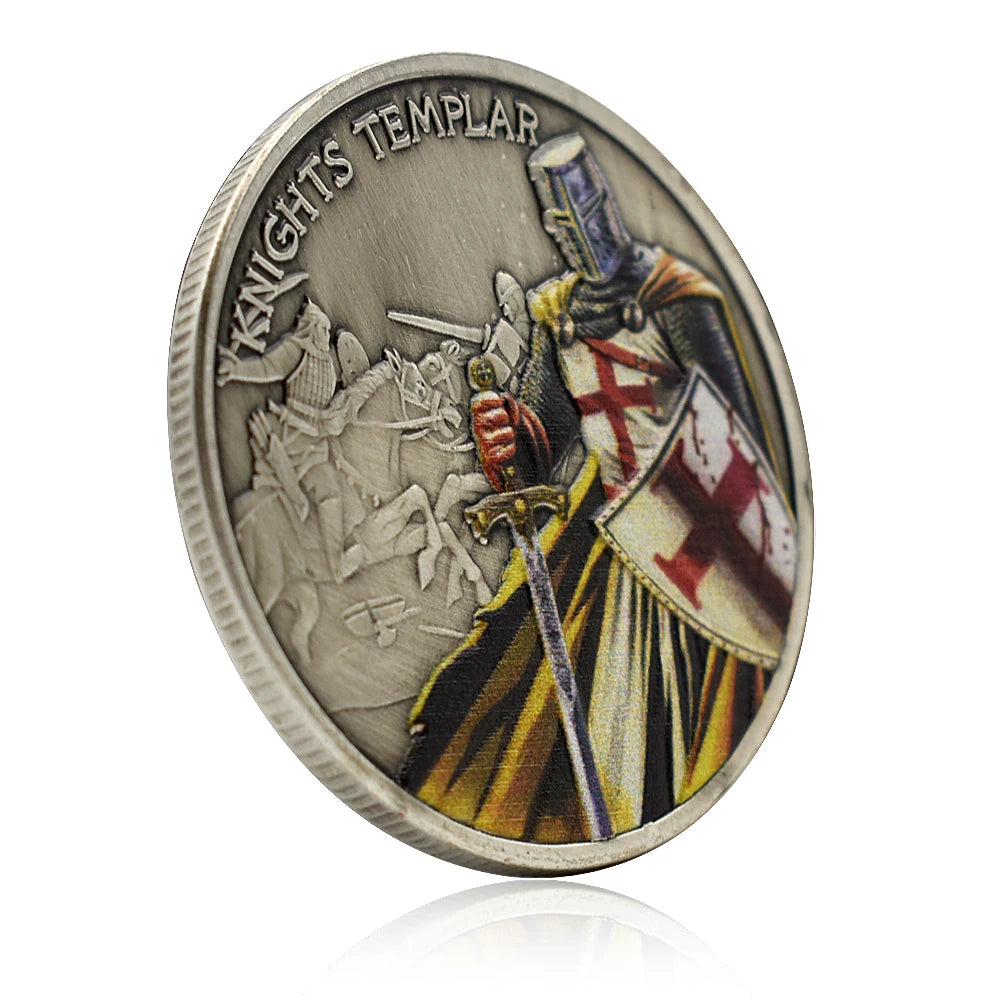 Knights Templar Commemorative Coin Metal Religious Home Decoration Coin Collection Gift