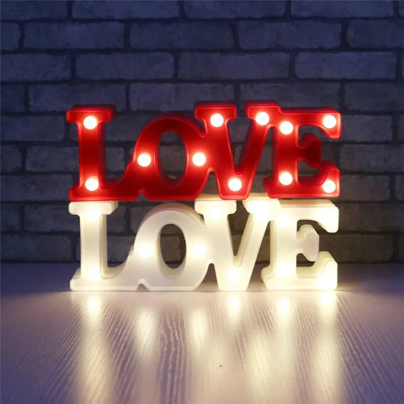 Romantic 3D "LOVE" LED Letter Sign Lamp