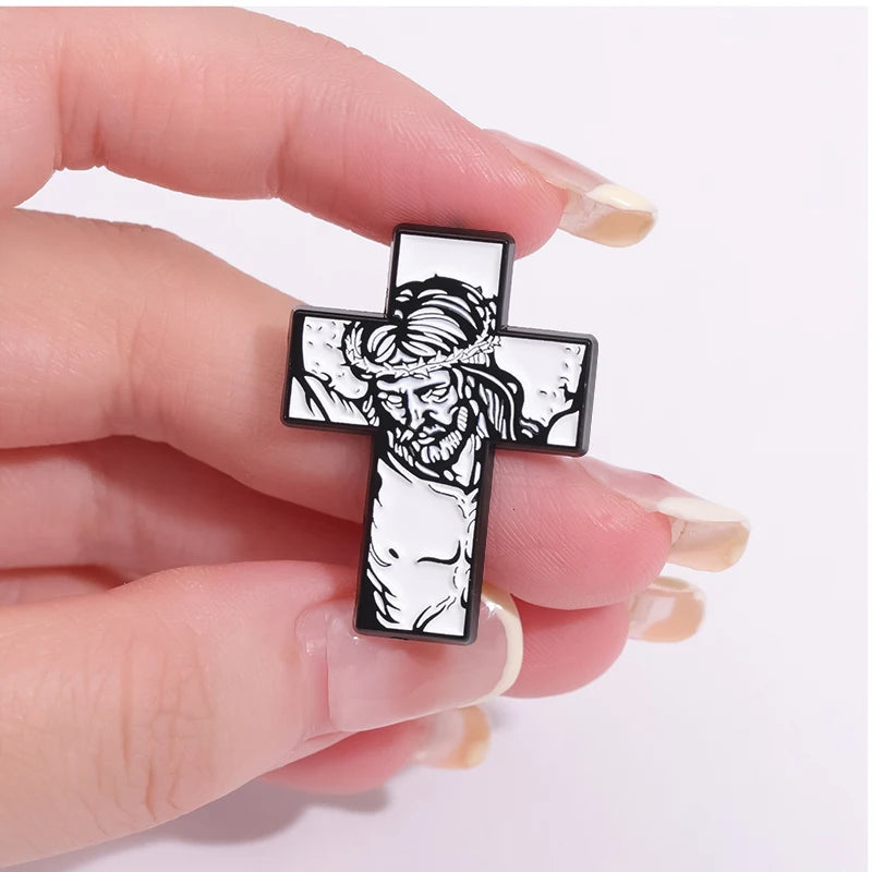 Jesus Crown Easter Enamel Pin Thorns Of Religious Beliefs Thorny Crown Brooches Lapel Backpack Badge Christianity Jewelry Gift
