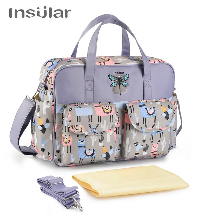 Insular New Style Waterproof Diaper Bag Large Capacity Messenger Travel Bag Multifunctional Maternity Mother Baby Stroller Bags