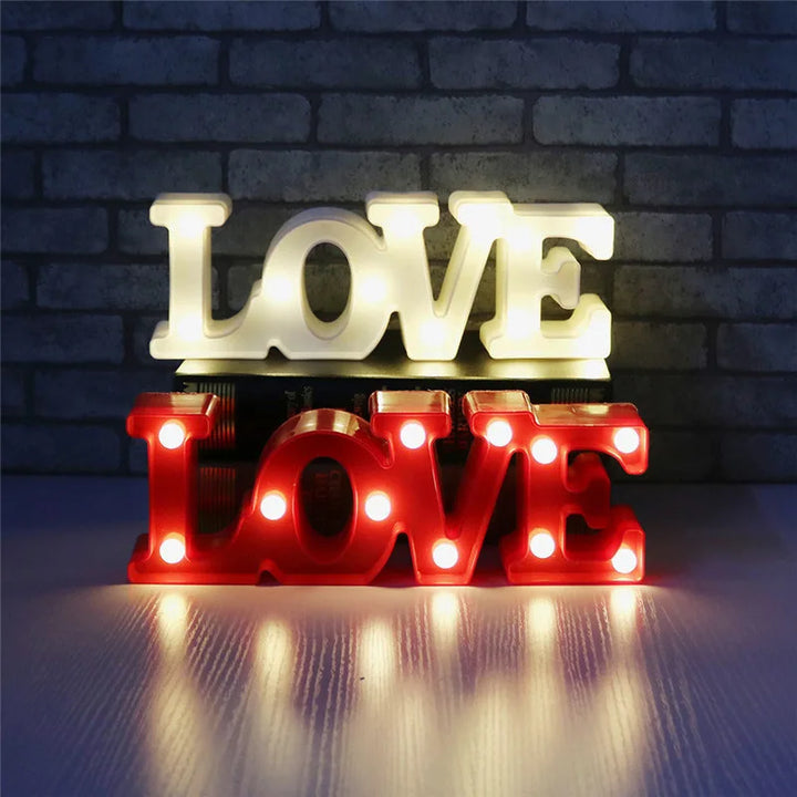 LED LOVE Light Wedding Decoration Mothers Day Gift Bride To Be Decoration Party Wedding Decor Bridesmaid Gift Party Supplies