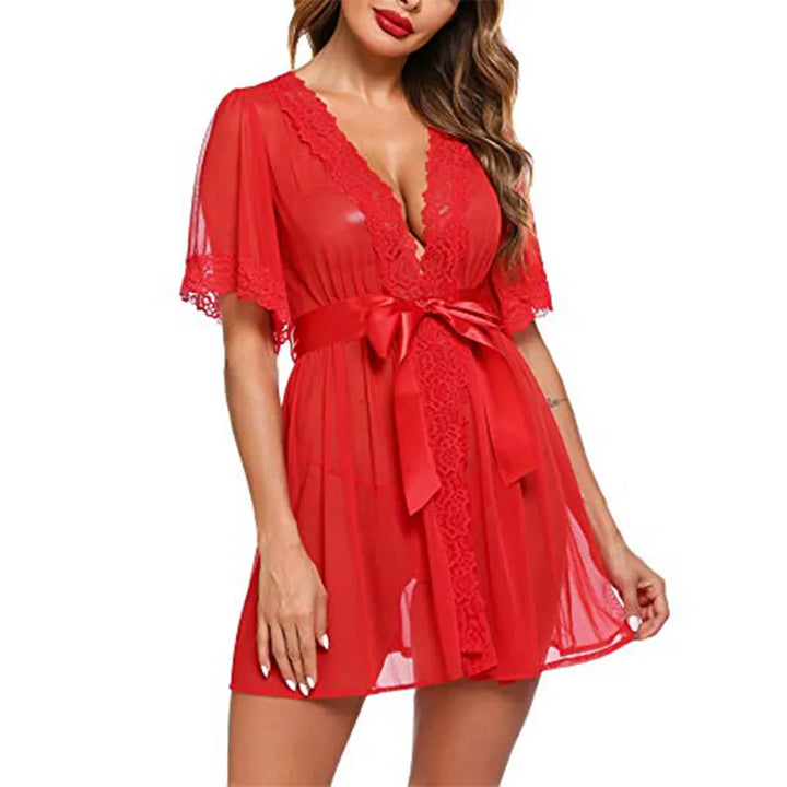 Alluring Ladies Satin & Lace Robes & Teddies with Romantic Mask