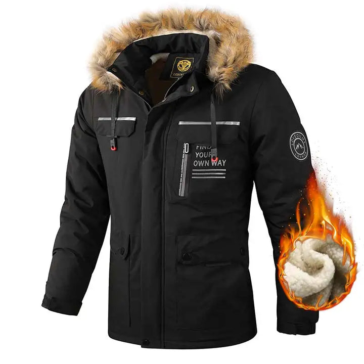 Men's Winter Clothing Clothing Warm Fleece Thick Waterproof Outdoor Soft Shell Fashion Men's Casual Windbreaker Jacket Hooded Ja