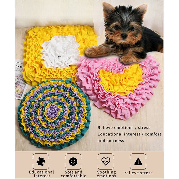 Dog Sniffing Mat Pet Slow Feeding Pad Dog Puzzle Toy Interactive Game Training Foraging Blanket Snack Feeding Mat Pets Supplies-0