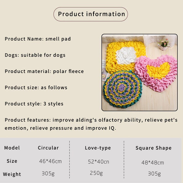 Dog Sniffing Mat Pet Slow Feeding Pad Dog Puzzle Toy Interactive Game Training Foraging Blanket Snack Feeding Mat Pets Supplies-5