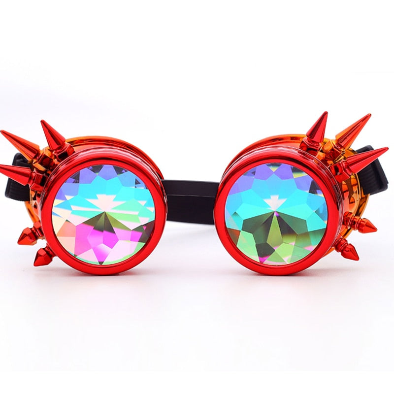 Hot New Men Women Welding Goggles Gothic Steampunk Cosplay Antique Spikes Vintage Glasses Eyewear-77