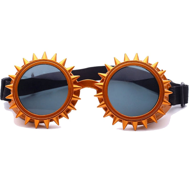 Hot New Men Women Welding Goggles Gothic Steampunk Cosplay Antique Spikes Vintage Glasses Eyewear-30
