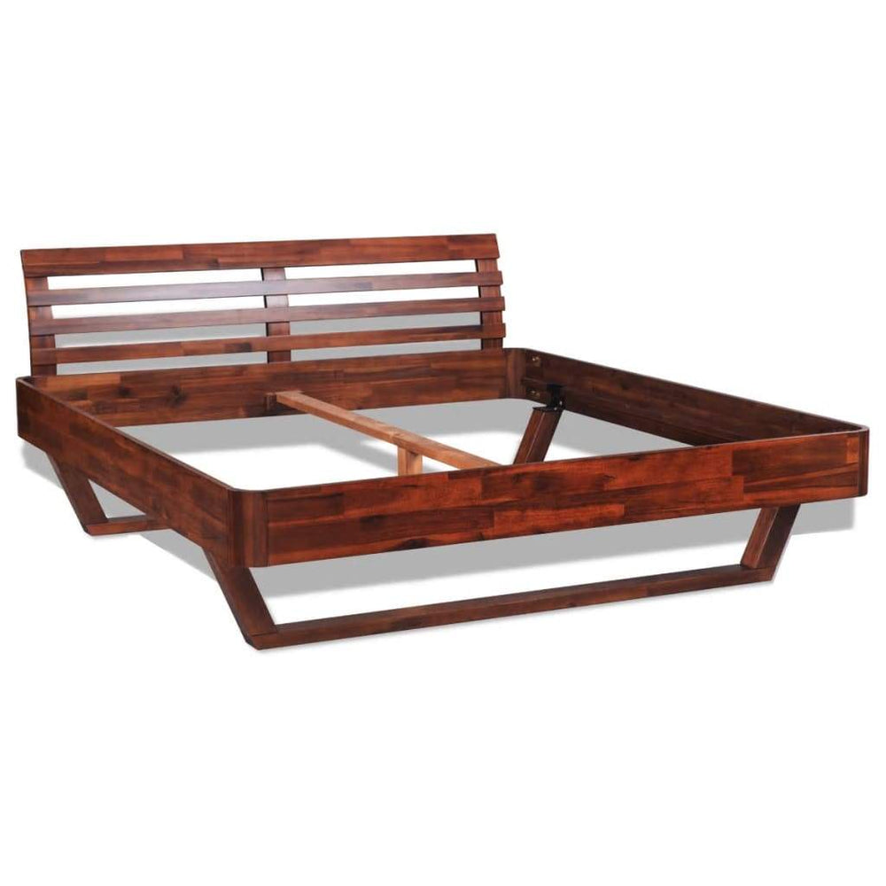 vidaXL Bed Frame Solid Acacia Wood 70.9"x78.7"-1