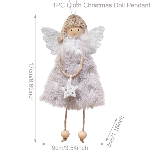 FENGRISE Navidad Angel Doll Christmas Ornaments