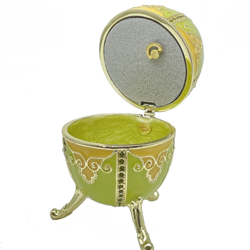Green Faberge Egg Beethoven Music Playing-1
