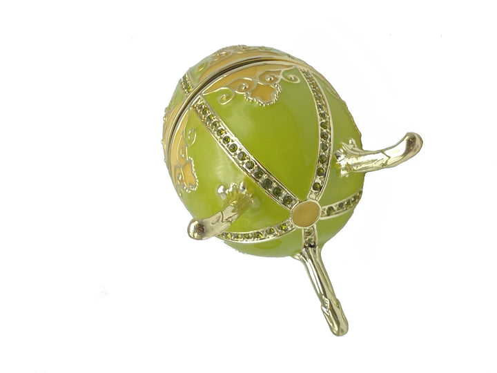 Green Faberge Egg Beethoven Music Playing-9
