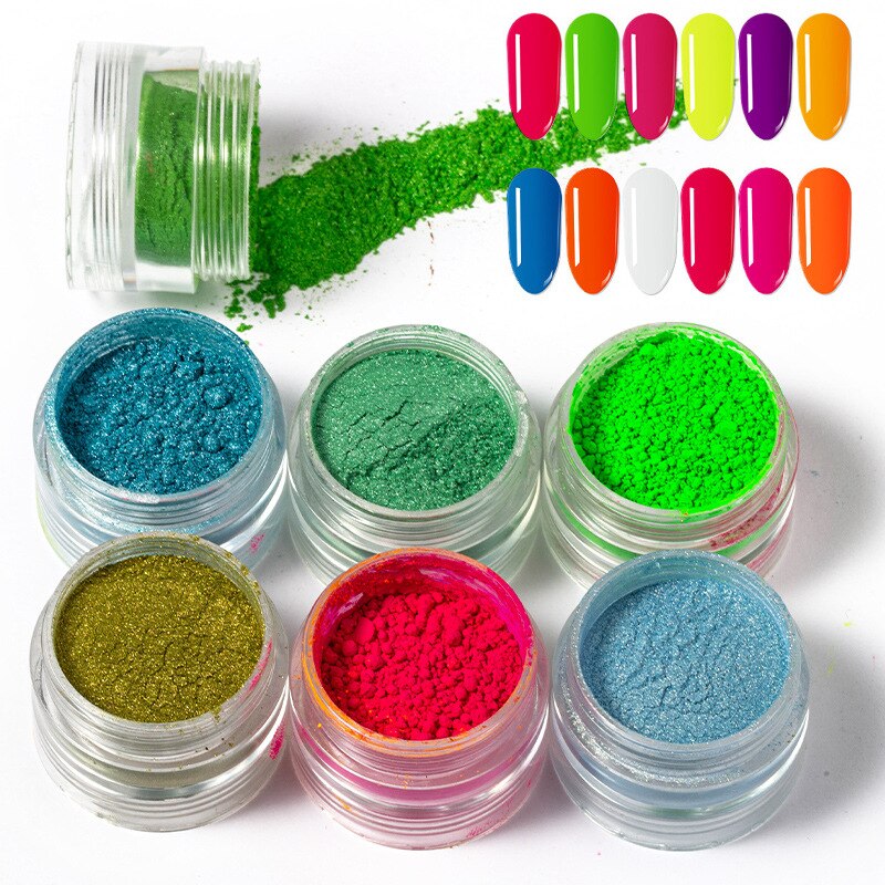 Neon Pigment UV Nail Powder Sets
