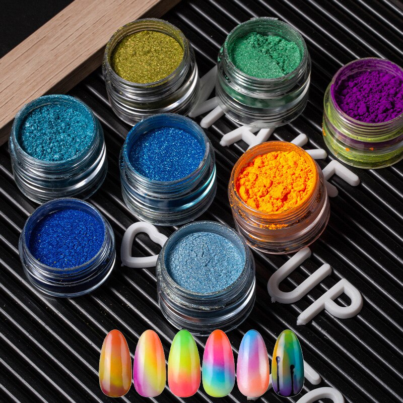 Neon Pigment UV Nail Powder Sets