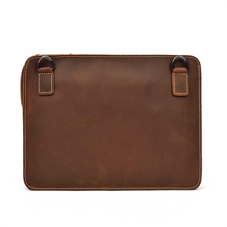 MAHEU Genuine Leather Clutch Bag with Shoulder Strap