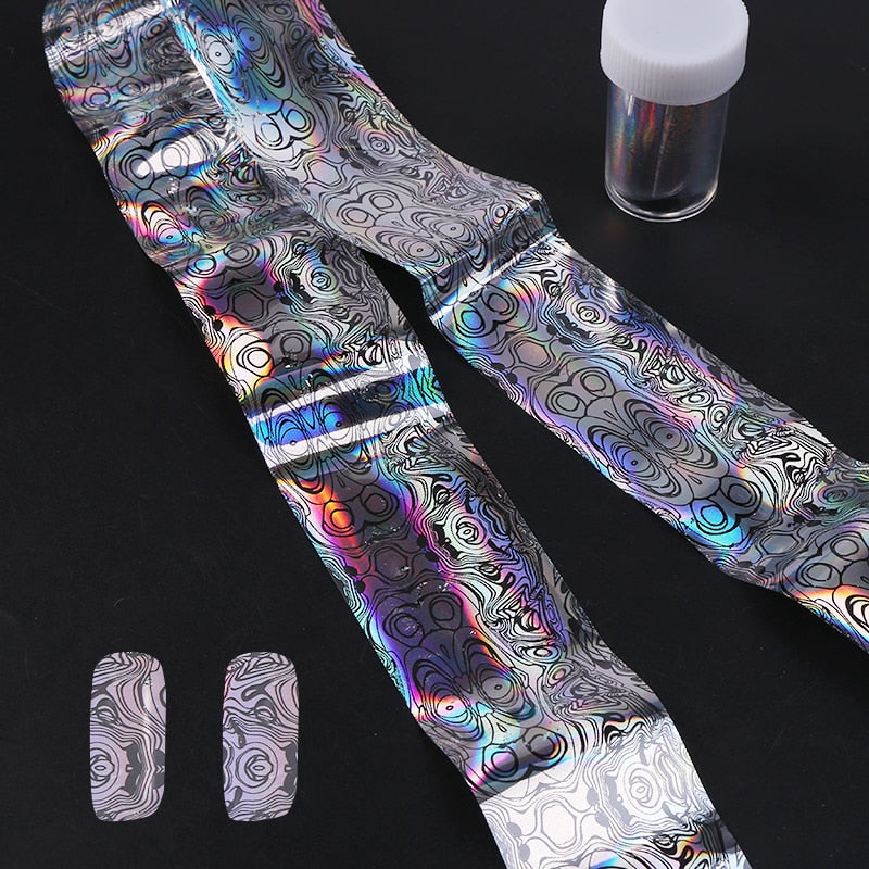 Holographic Foil Nail Art Decal Rolls