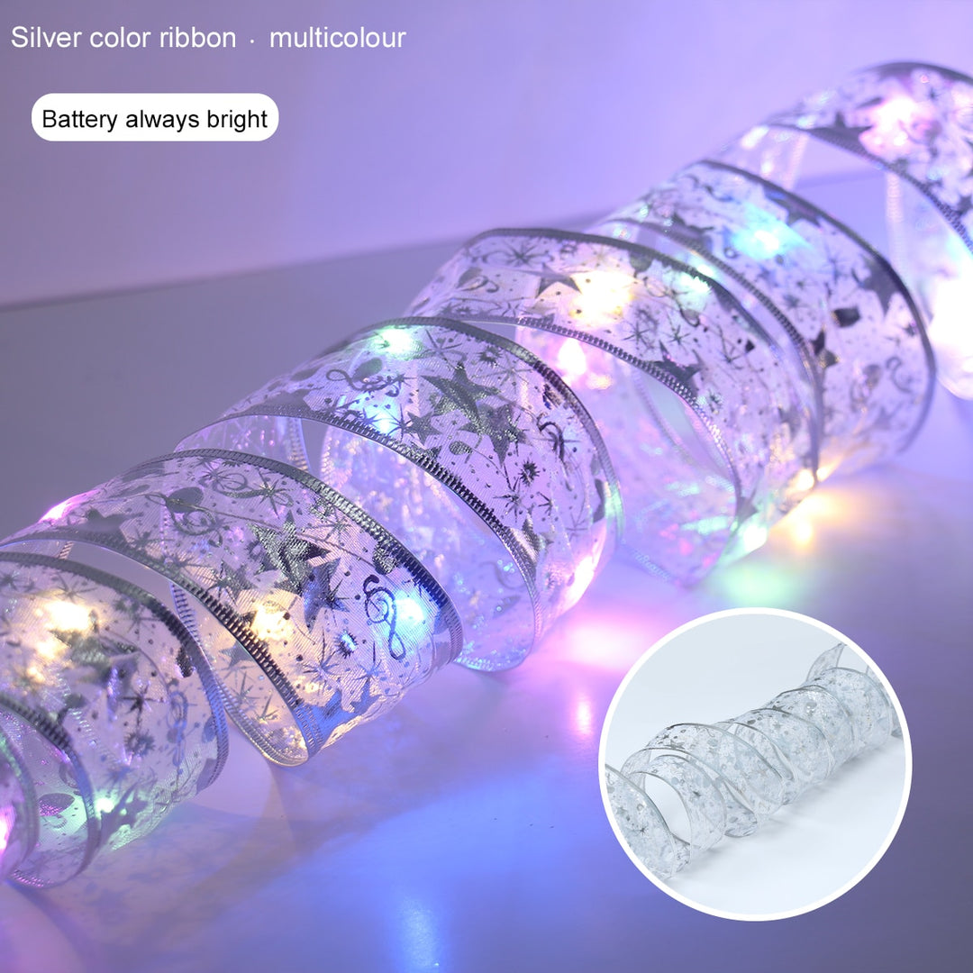 Holiday LED String Light Decor Ribbons