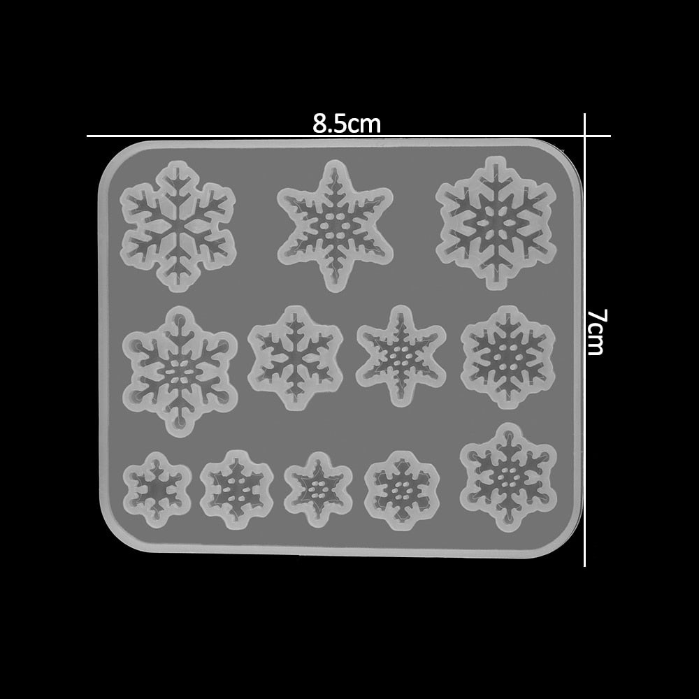 DIY Multi-Style Snowflake With Hole Silicone Molds