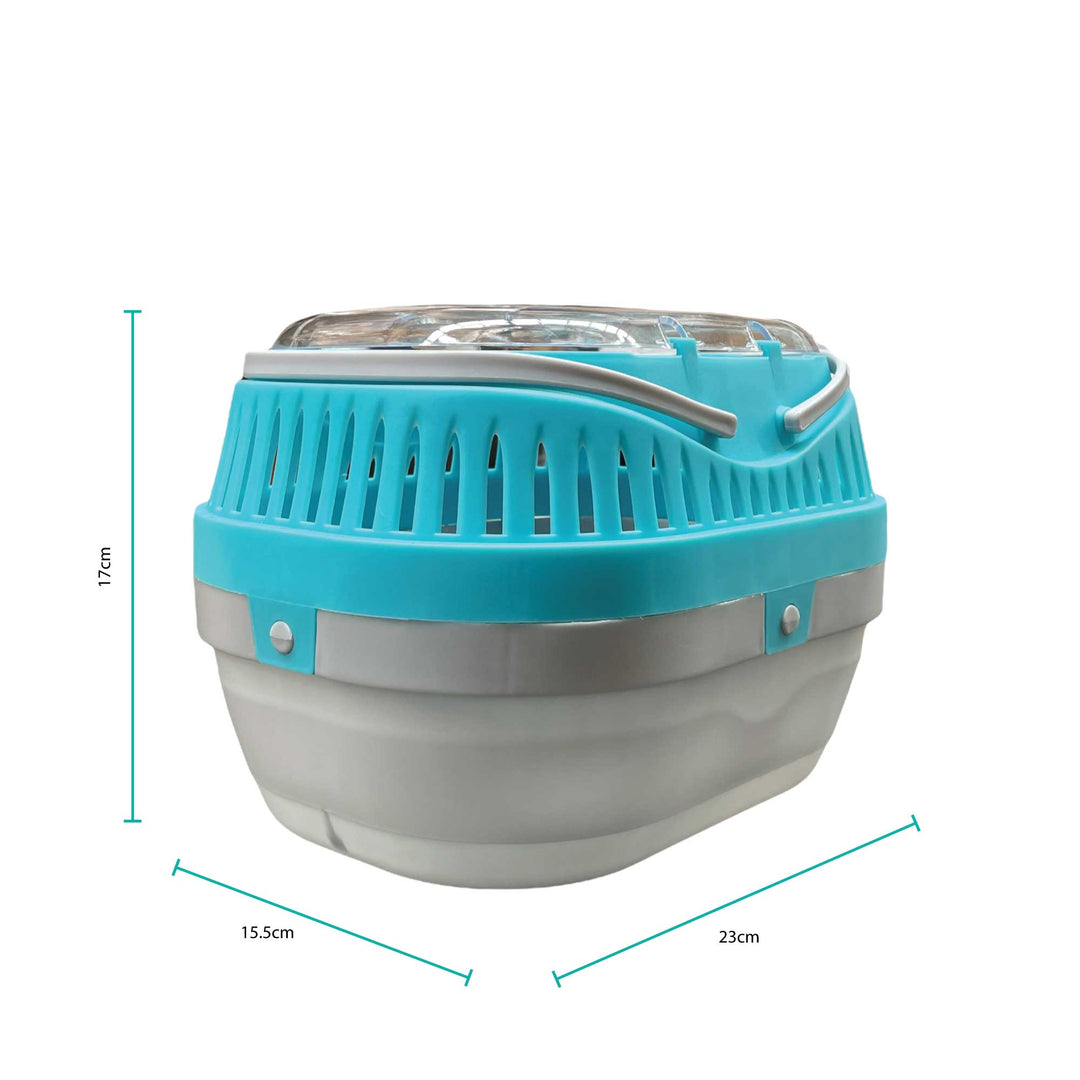 Animal Carrier For Small Pet - Blue Plastic Guinea Pig Mouse Hamster Travel Cage-4