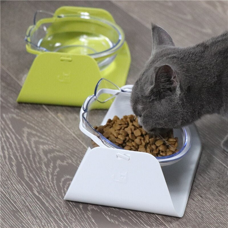 Cat Bowls Dogs Feeders Cats Feeding Bowl With Raised Stand For Cats Double Bowl Cats Food Bowls Water Bowls Pet Supplies-0