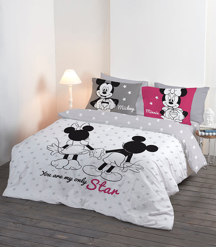 Disney Mickey And Minnie My Star 4-Piece Cotton Bedding Set - Queen Size-0