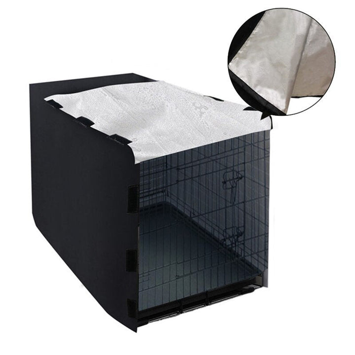 Dog Kennel House Cover Waterproof Dust-proof Durable Oxford Dog Cage Cover Foldable Washable Outdoor Pet Kennel Cover-3