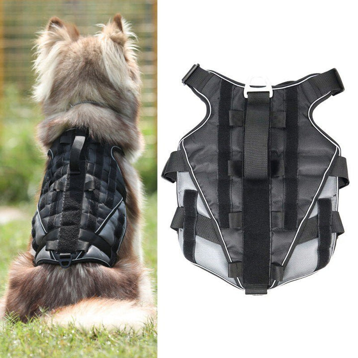 Durable Dog Harness Tactical Military Dog Vest No Pull Pet Training Harnesses Vest for Medium Large Dogs M L XL-0
