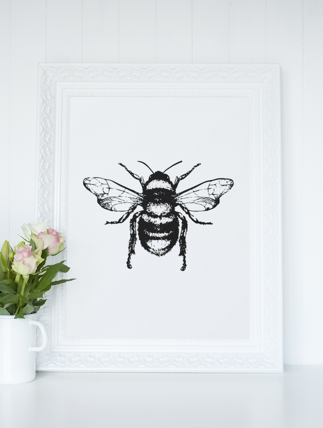 Bumble Bee Cute Simple Home Wall Decor Print-0