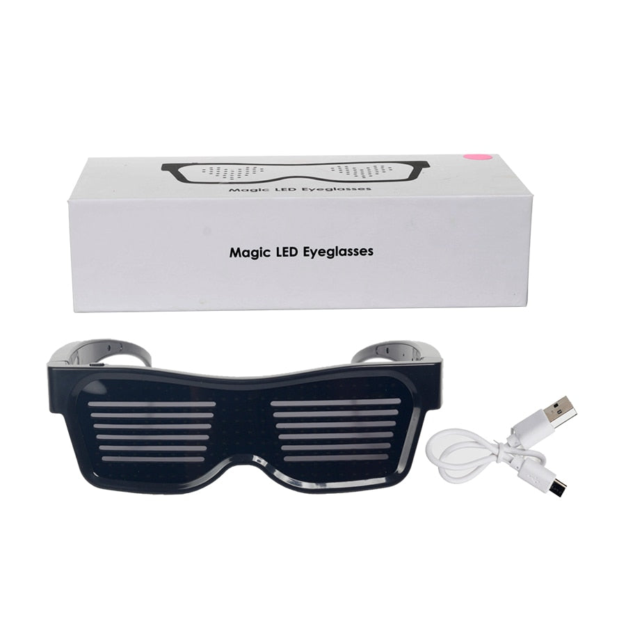 Magic Bluetooth LED Party Glasses APP Control Luminous Glasses EMD DJ Electric Syllables Glow Party Supplies Drop Shipping-10