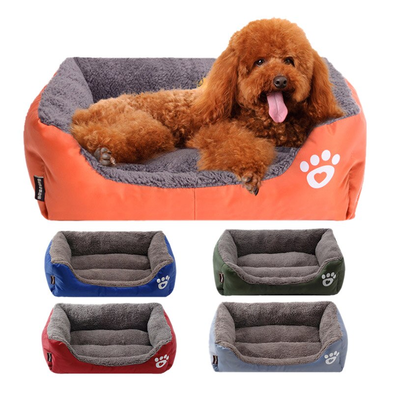 Pet Cat Dog Bed Warm Dog House Soft Fleece Nest Dog Baskets Mat Autumn Winter Waterproof Kennel S/M/L-0