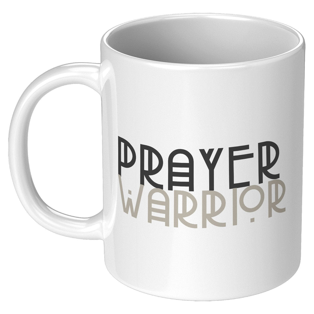 Coffee Cup, Decorative Ceramic Mug 11oz, Prayer Warrior Print-1