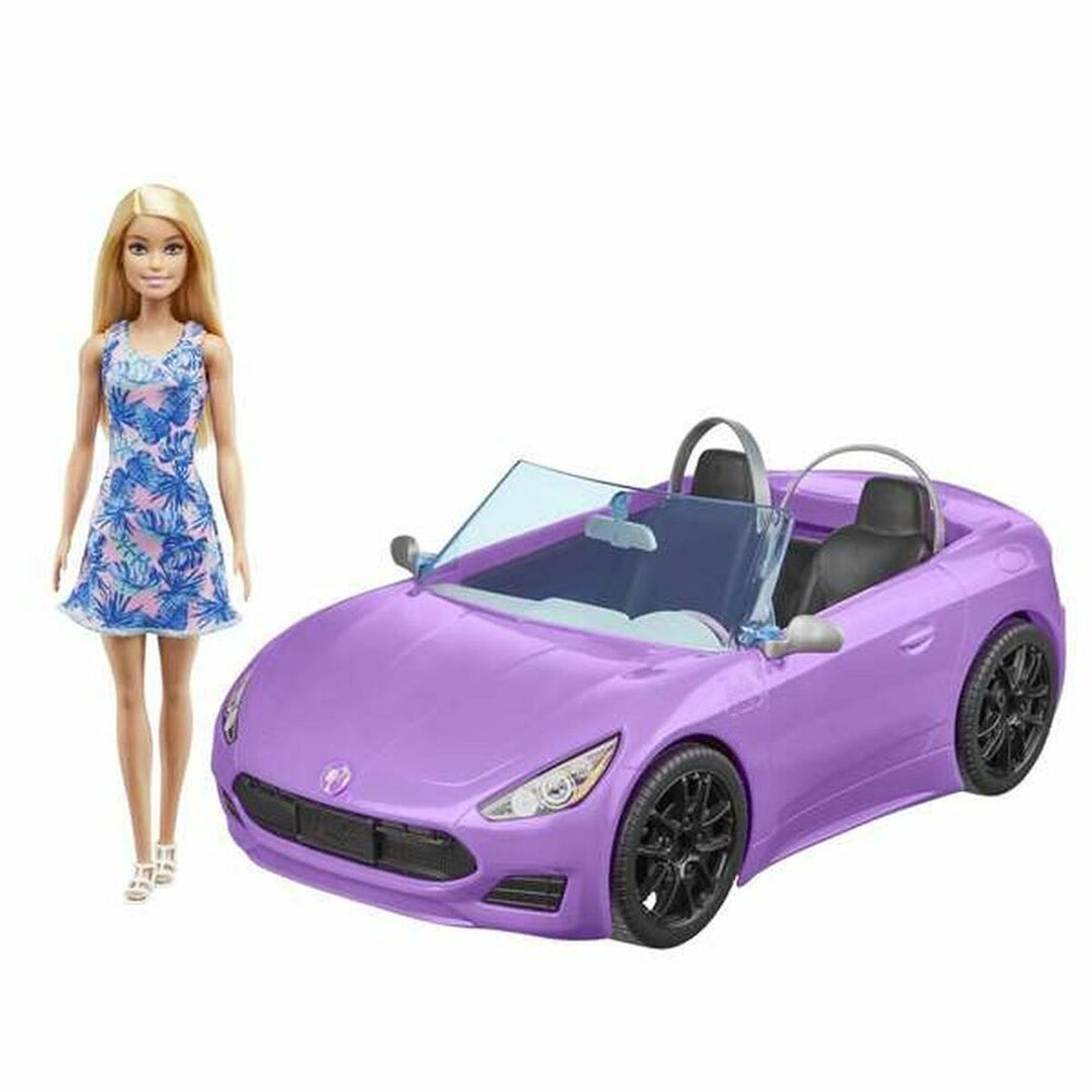 Dukke Barbie And Her Purple Convertible-0