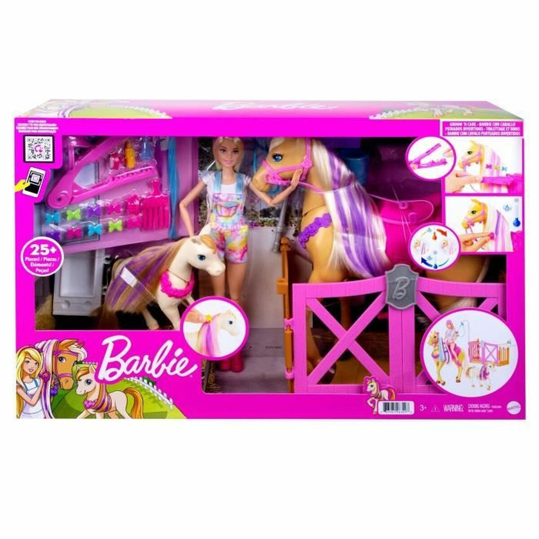 Lekesett Barbie Toilettage des Chevaux Plast-2