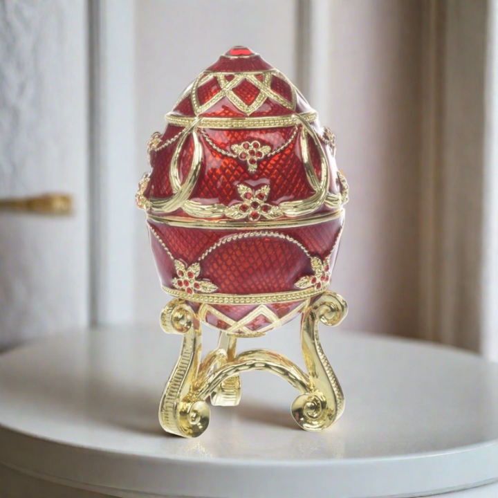 Red Easter Egg with flower vase