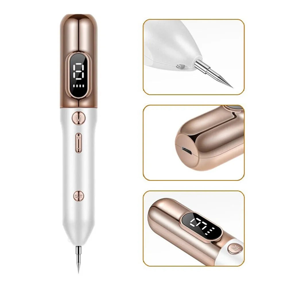 Vibe Geeks 9 Speed LCD Display Mole Pimple Tag Tattoo Remover- USB Charging-4
