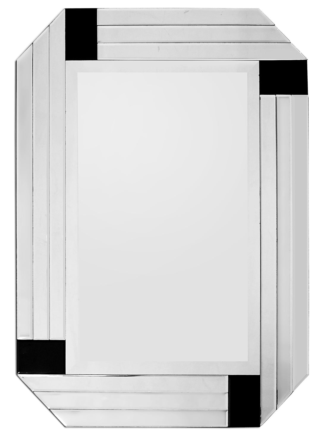 Black Rectangle Accent Glass Mirror-1
