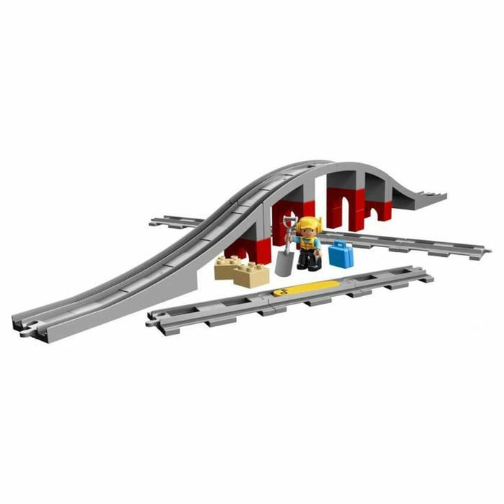 Fordonsspel   Lego DUPLO 10872 Train rails and bridge         26 Delar-6